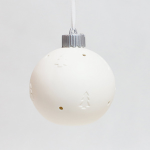 christmas decoration supplies ceramic ornaments hanging christmas ball led baubles wholesale