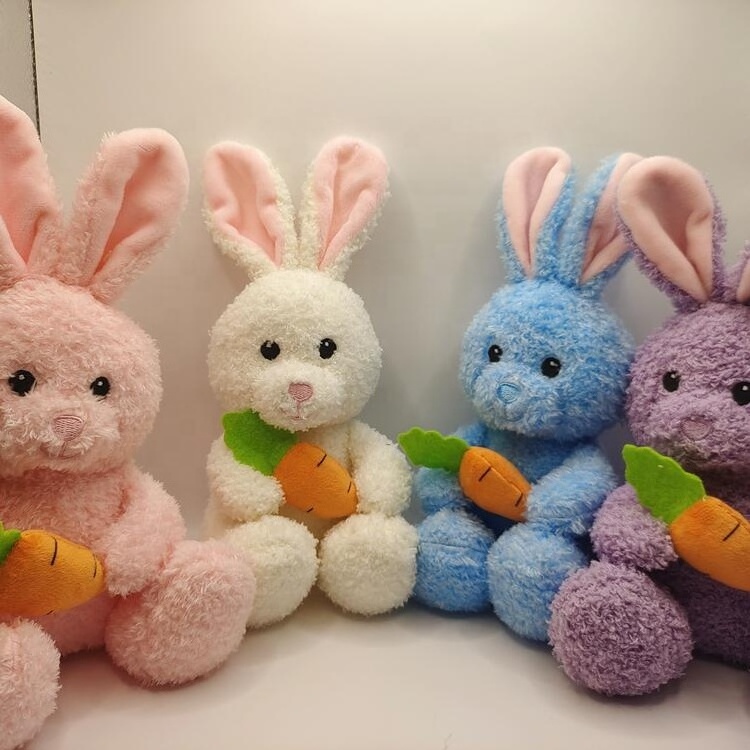 Custom plush rabbit toy wholesale cute bunny lamb duck for easter