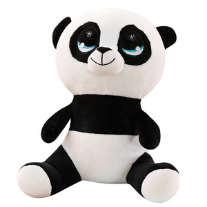 Factory direct sale animal custom plush stuffed panda bear educational sitting soft panda toy for wholesale kids' gifts