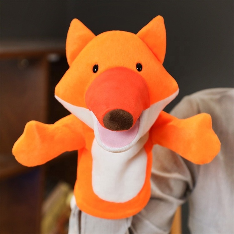 Wholesale factory custom cartoon cute fox hand puppet