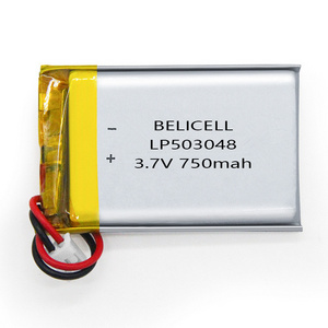 Customized batterie 503048 5v 800mah 3.7v 750mah lipo battery 053048 li polymer rechargeable battery