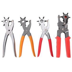 Top quality chrome-plating punch leather hole punch plier jewelry tools adjustable metal hole punch pliers