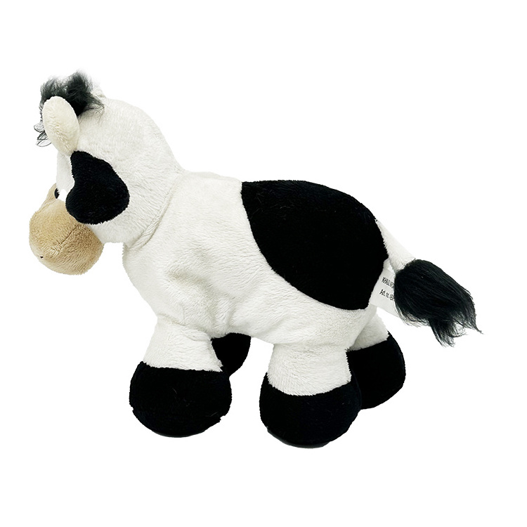 Promotional Gifts Kawaii Sitting Milk Cow Plush Milk Cow Toy Wholesale OEM LOGO Soft Stuffed Animal Cow Toys