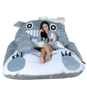 wholesale free shipping furniture lazy sofa baby beanbag large size cotton floor totoro bed plush toy for sleeping