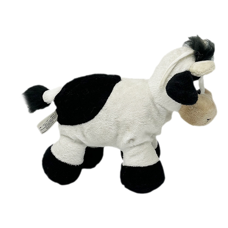 Promotional Gifts Kawaii Sitting Milk Cow Plush Milk Cow Toy Wholesale OEM LOGO Soft Stuffed Animal Cow Toys