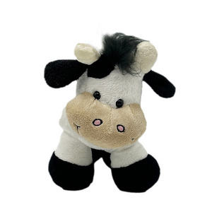 Promotional Gifts Kawaii Sitting Milk Cow Plush Milk Cow Toy Wholesale OEM LOGO Soft Stuffed Animal Cow Toys