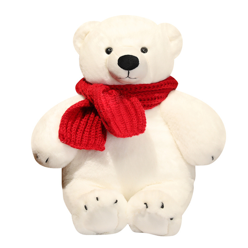 factory price Custom High Quality soft Cute Stuffed Animal polar bear  Plush Toys white for kids christmas gifts