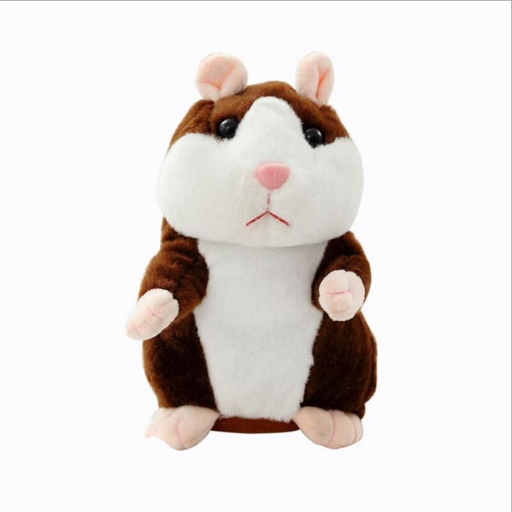 Pet Christmas Toy Speak Talking Sound Record Hamster Educational Plush Toy for Children Christmas Gift Talking Hamster Toy