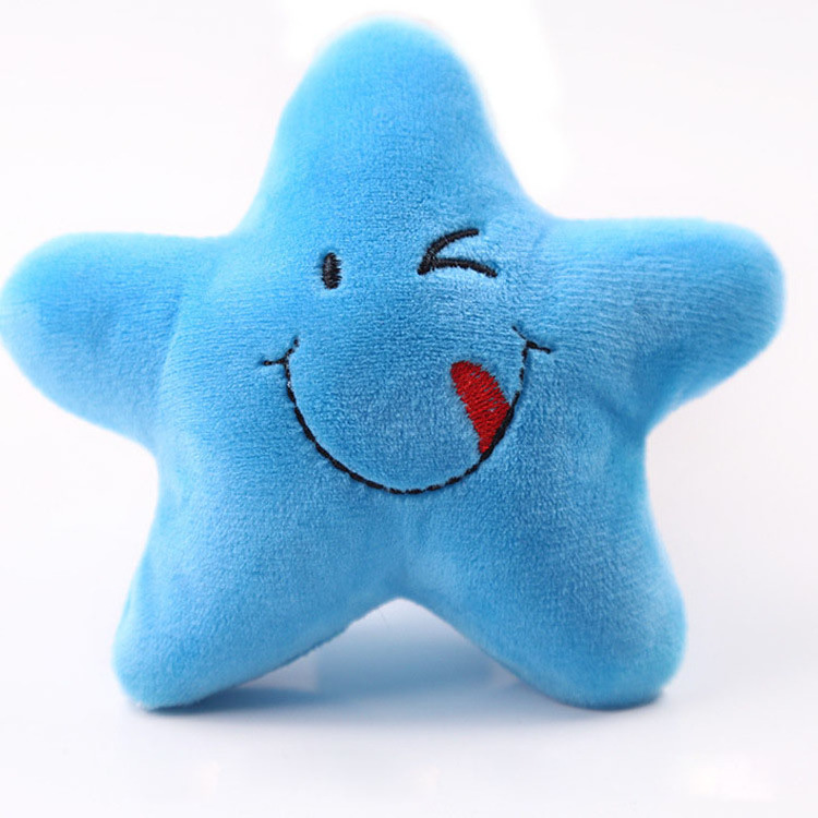 Custom Star Smiley Face Dog Vocal Plush Toy Cat Pet Toy Supplies Pets Toys and Accessories