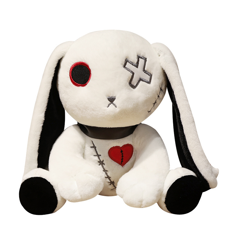 20CM 30CM Reborn Rabbit dolls kill gothic Plush Bunny Long Ear Stuffed Soft Bunny Animal Plush Dark Rebirth Rabbit Toy