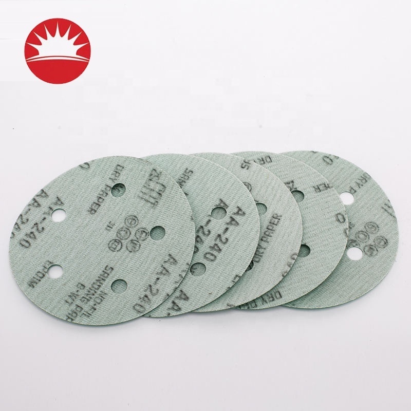 OEM ODM P40-P2000 125mm 5 Holes Abrasive Discs 150mm Hook And Loop Sanding Disc Sandpaper Sander Round Sand Paper