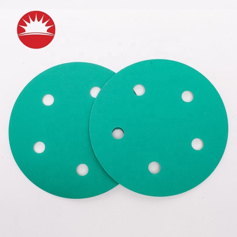 OEM ODM P40-P2000 125mm 5 Holes Abrasive Discs 150mm Hook And Loop Sanding Disc Sandpaper Sander Round Sand Paper