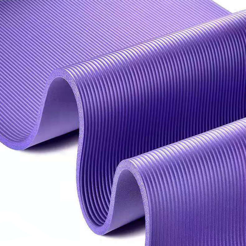 Brand Foldable De Custom Logo Non Slip Eco Friendly Light Design Material 15mm Thick NBR Purple Yoga Mat