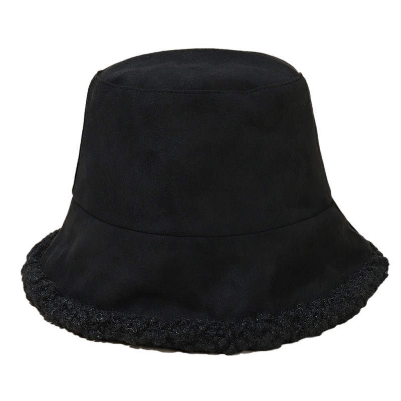 2024 Fashion Trends men's brim fluffy women winter Fleece pompom cap Head Warmer cashmere animal faux fur bucket hat