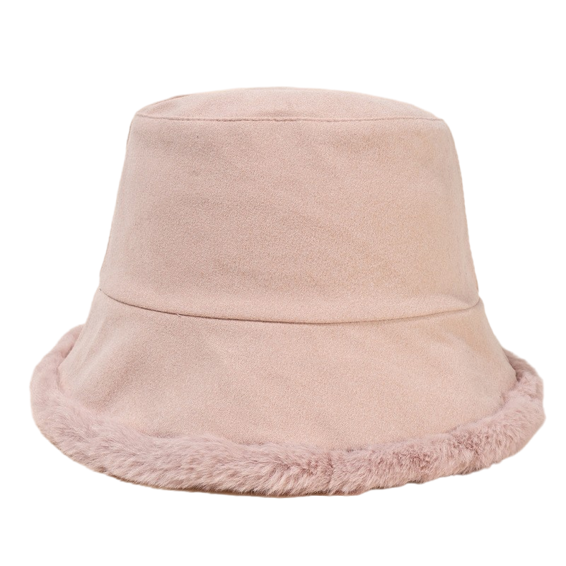 2024 Fashion Trends men's brim fluffy women winter Fleece pompom cap Head Warmer cashmere animal faux fur bucket hat