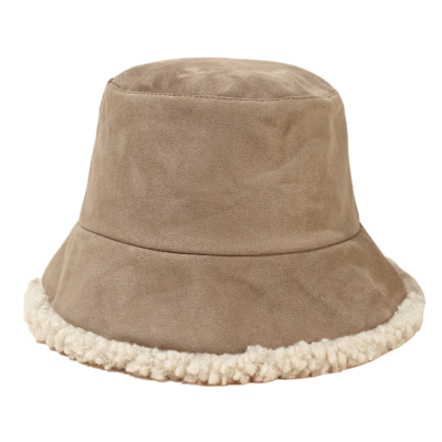 2024 Fashion Trends men's brim fluffy women winter Fleece pompom cap Head Warmer cashmere animal faux fur bucket hat