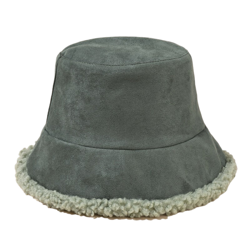 2024 Fashion Trends men's brim fluffy women winter Fleece pompom cap Head Warmer cashmere animal faux fur bucket hat