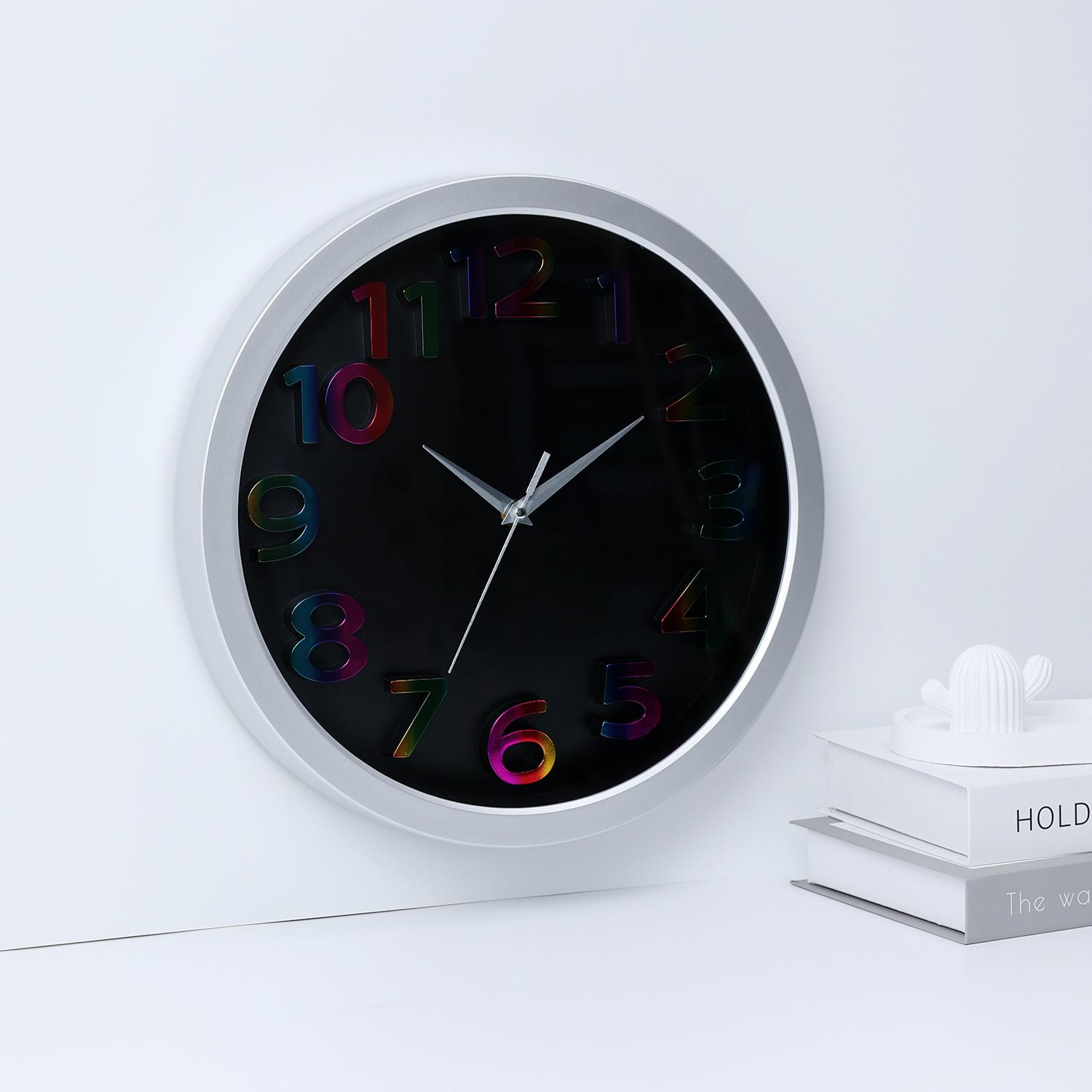 Household wall clock living room daily modern simple colorful clock quartz clock