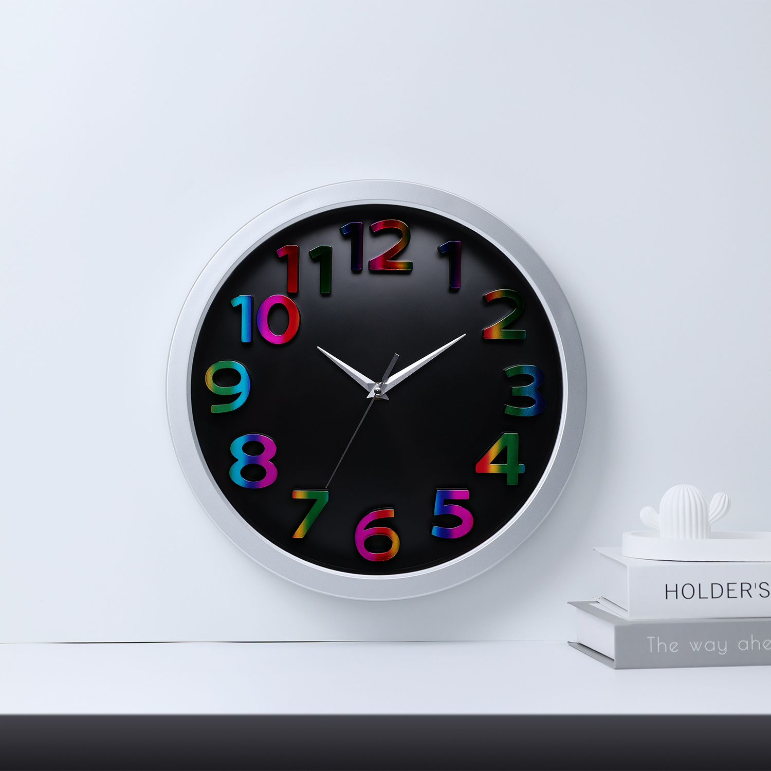 Household wall clock living room daily modern simple colorful clock quartz clock