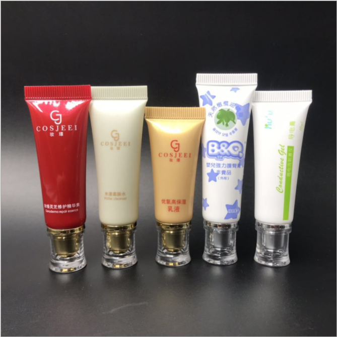 2021 hot sale ecofriendly cosmetic tube packaging squeeze plastic cosmetic aluminum tubes with end sealed