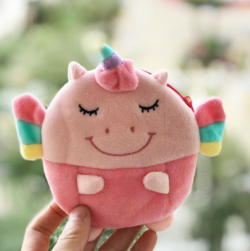 Wholesale Pink Cute Plush Cartoon Girl Unicorn Bag Schoolbag Kid Stuffed Backpack Unicorn