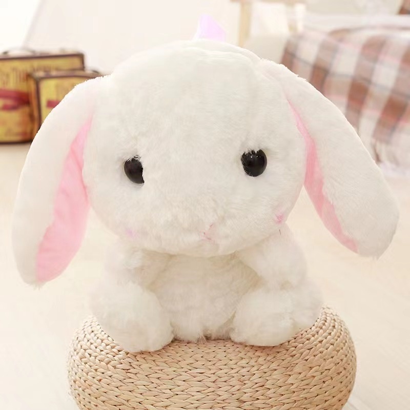 Wholesale cute soft backpack anime lop-eared rabbit kids bag toy marshadow plush school bag high quality bunny backpack