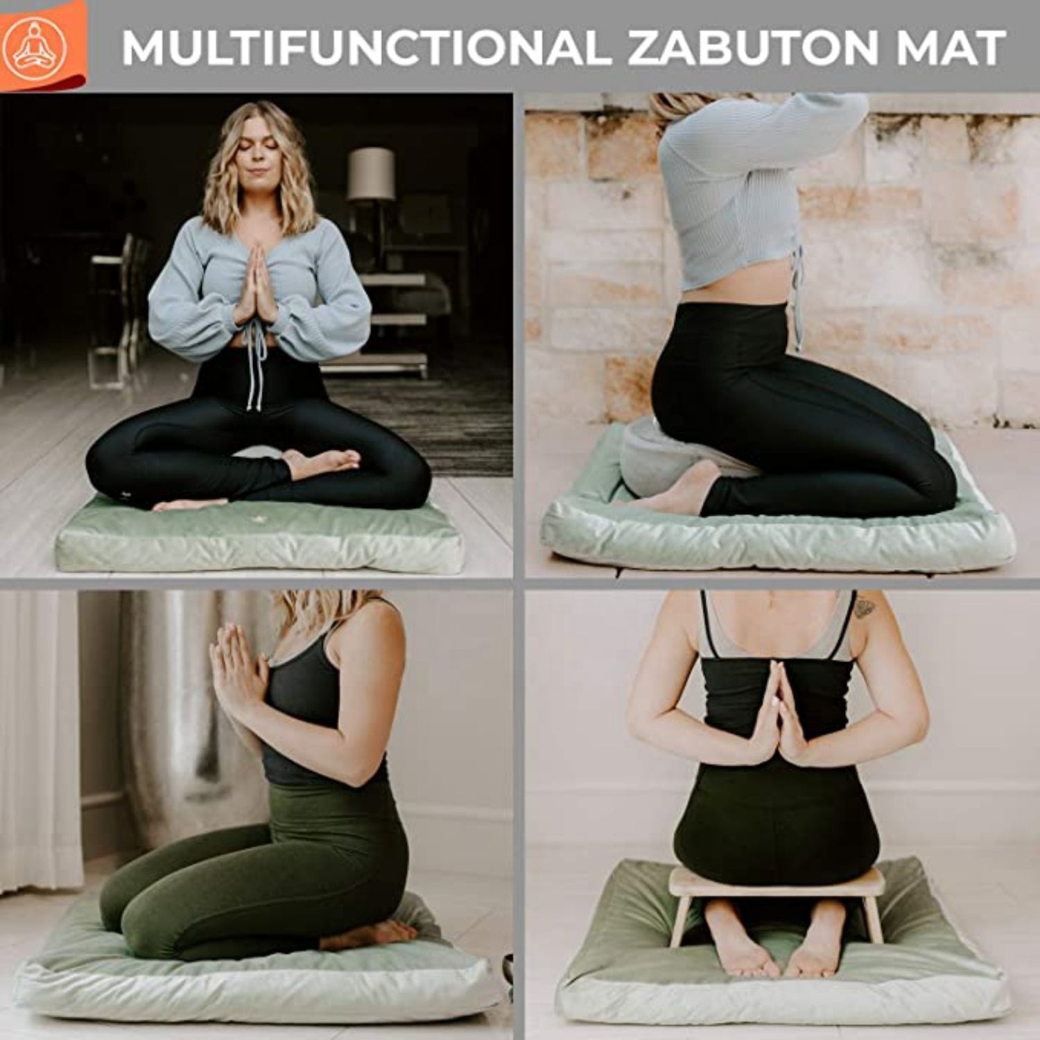 wholesale custom zafu buckwheat meditation cushions on floor