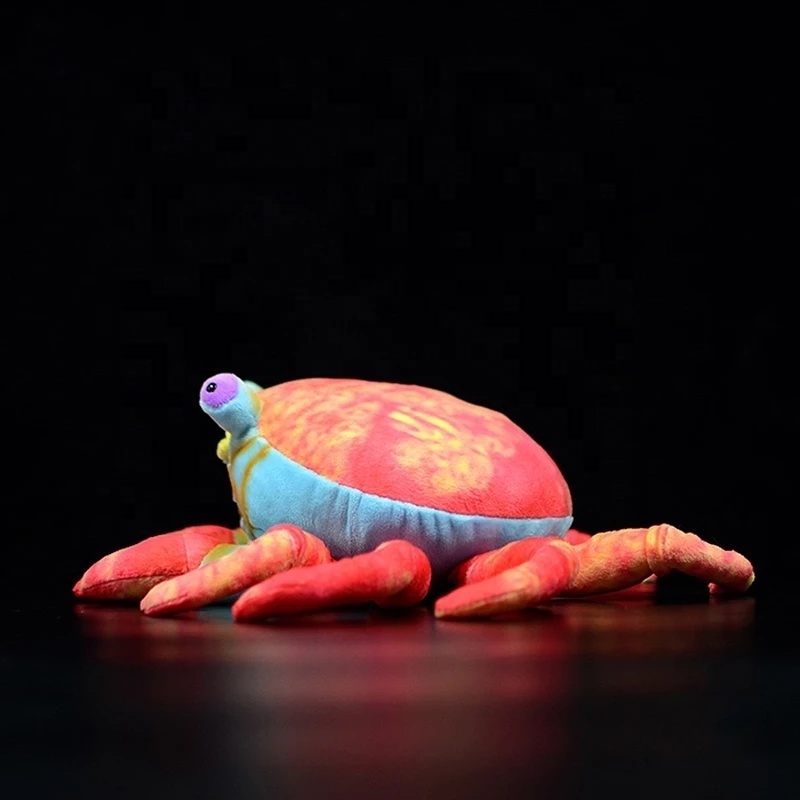 Lifelike American Red Crabs Plush Toy Huggable Crab Stuffed Animals Toys Extra Soft Sea Life Plushie Christmas Gifts