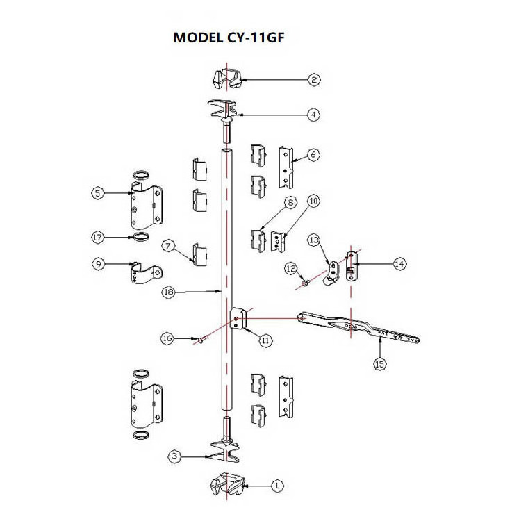 Customized Excellent Quality Truck Spare Parts Container Door Lock Truck locking gear cargo trailer rear door lock