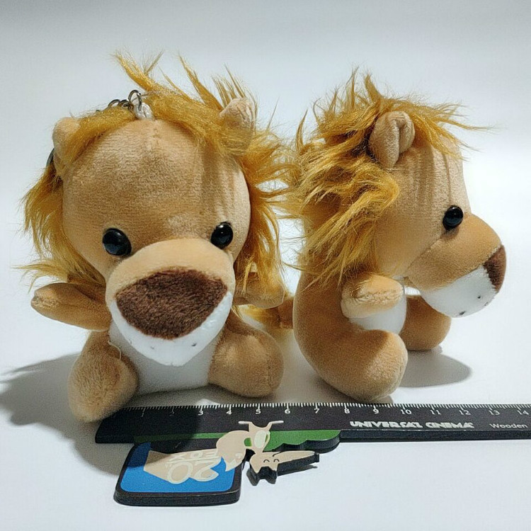 Custom In Stock 10-14 cm Forest Animal Stuffed Plush Toy Keychain Doll Mini Plush Lion Elephant Monkey Keychain