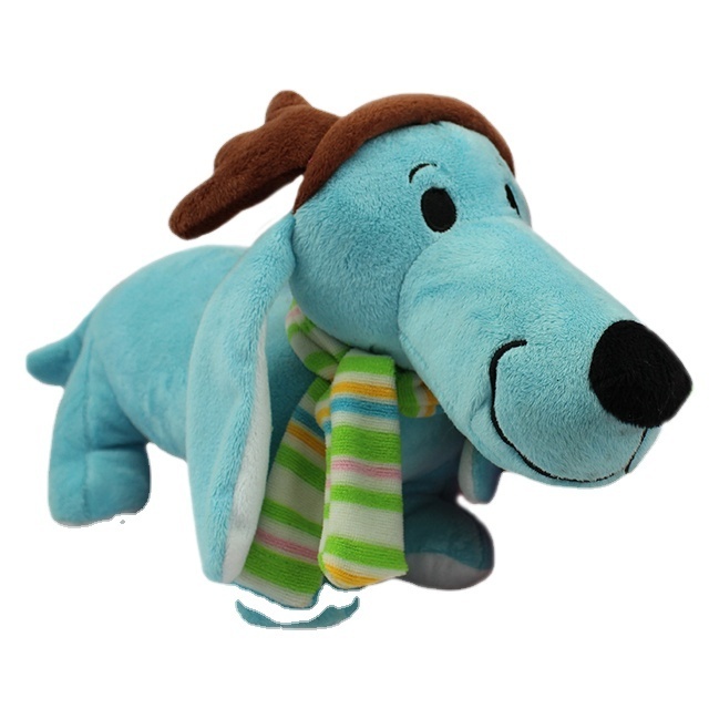 Wholesale Promotional Gift New Style Custom Animals Plush Stuffed Animal Blue Dog with Long Nose