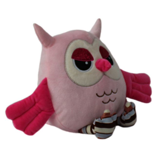 Wholesale Custom Logo Pink Owl Plush Toys Stuffed Animals Plushies Factory for Sale Kid Child