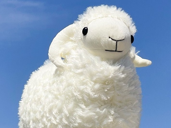 Factory New Products Standing White Sheep Soft Plush Toy Custom Simulation Stuffed Goat Animal Plush Toys