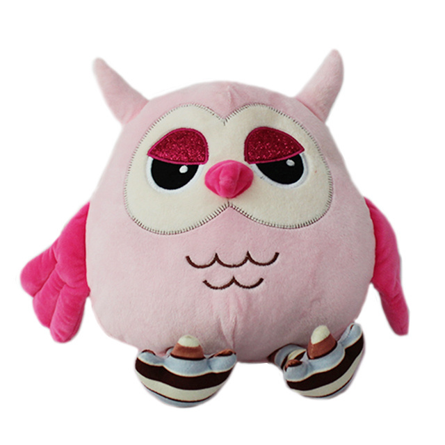 Wholesale Custom Logo Pink Owl Plush Toys Stuffed Animals Plushies Factory for Sale Kid Child