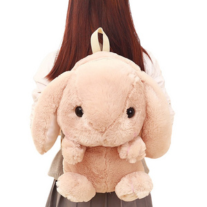 Cute Kawaii Rabbit Plush Bag Super Soft Stuffed Bunny Rabbit Plush Backpack for Kids Cartoon Plush School Bags