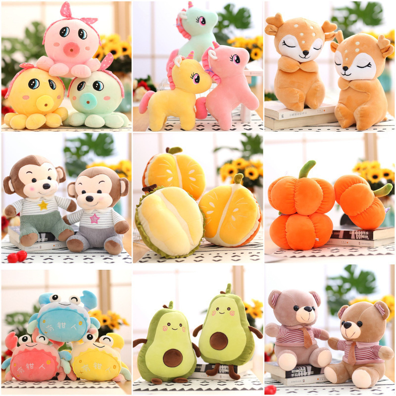 Wholesale Cheap Super Soft Cute Funny Claw Crane Machine Plush Stuffed Animal Toys 15-20cm for Claw Machine