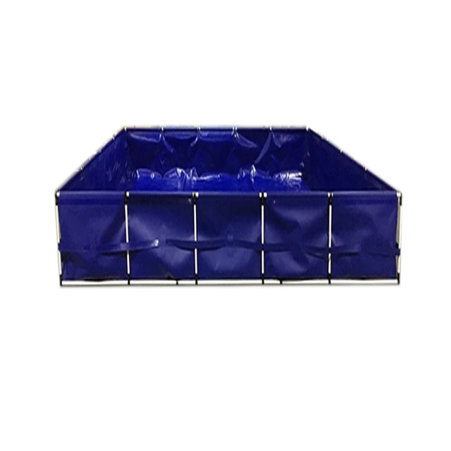 1000L~50000L Durable Foldable Portable PVC Tarpaulin Canvas Water Fish Farming Aquaculture Rectangular Tank Pond Pool