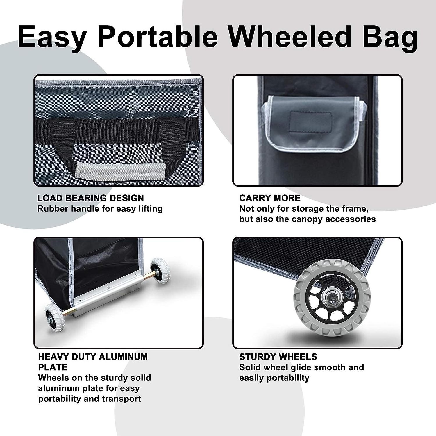 Replacement Wheeled Canopy Bag for 10x10 Pop Up Canopy Tent, Roller Bag Only