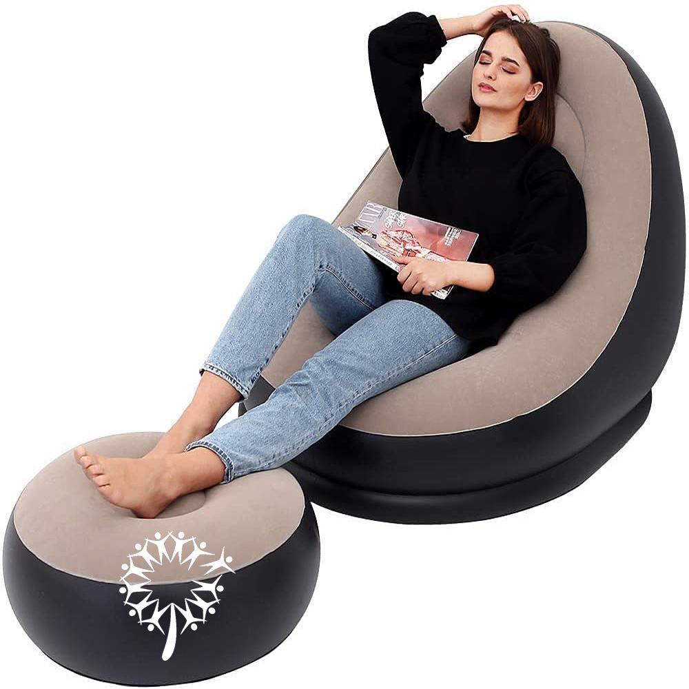 Indoor Lazy Inflables Outdoor Air Pump Lounge Sofa Bed Adult Relax Inflatable Bean Bag Sofa