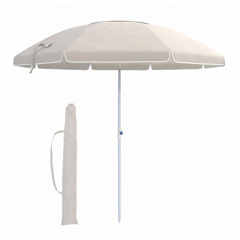 Customized large size 48 inches beach chair clamp  folding umbrella print ads portable patio umbrella