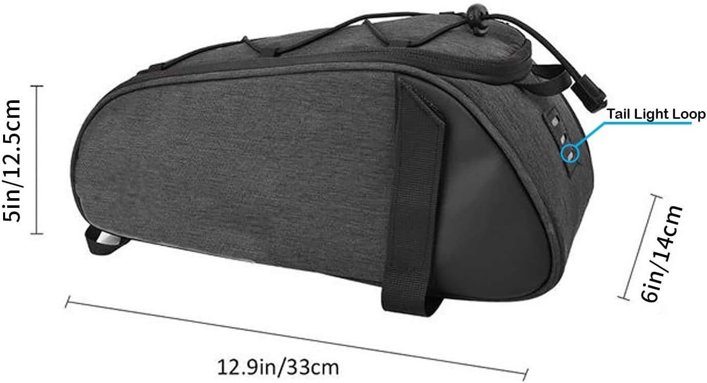 Essentials Series 141465 Convertible Bike Trunk Bag Bicycle Rear Rack Pack Cycling Accessories Pannier, 7L Capacity