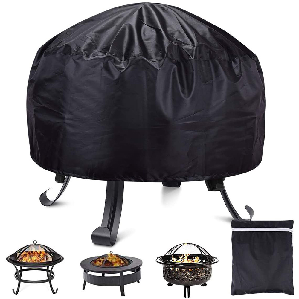 Foldable Portable Polyester Heavy Duty Round Customized Waterproof Patio Fire Pit Cover