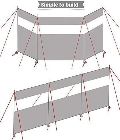 Camping Windbreaks Stove Windscreen, Beach Windshield Shelter,Sunshade Screen,Winter Outdoor Caravan Privacy Shield with Window