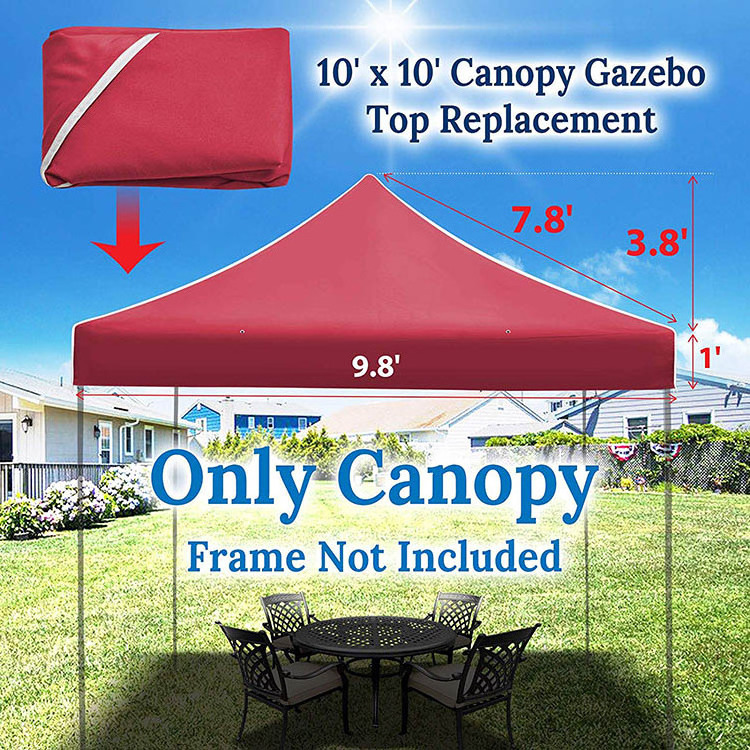 Custom 10x10 10x12 tents Replacement TOP cover 100% waterproof Pop Up tent Roof canopy fabric