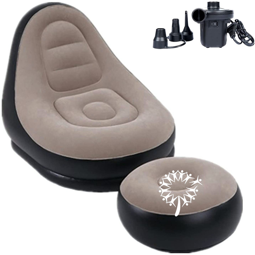 Indoor Lazy Inflables Outdoor Air Pump Lounge Sofa Bed Adult Relax Inflatable Bean Bag Sofa