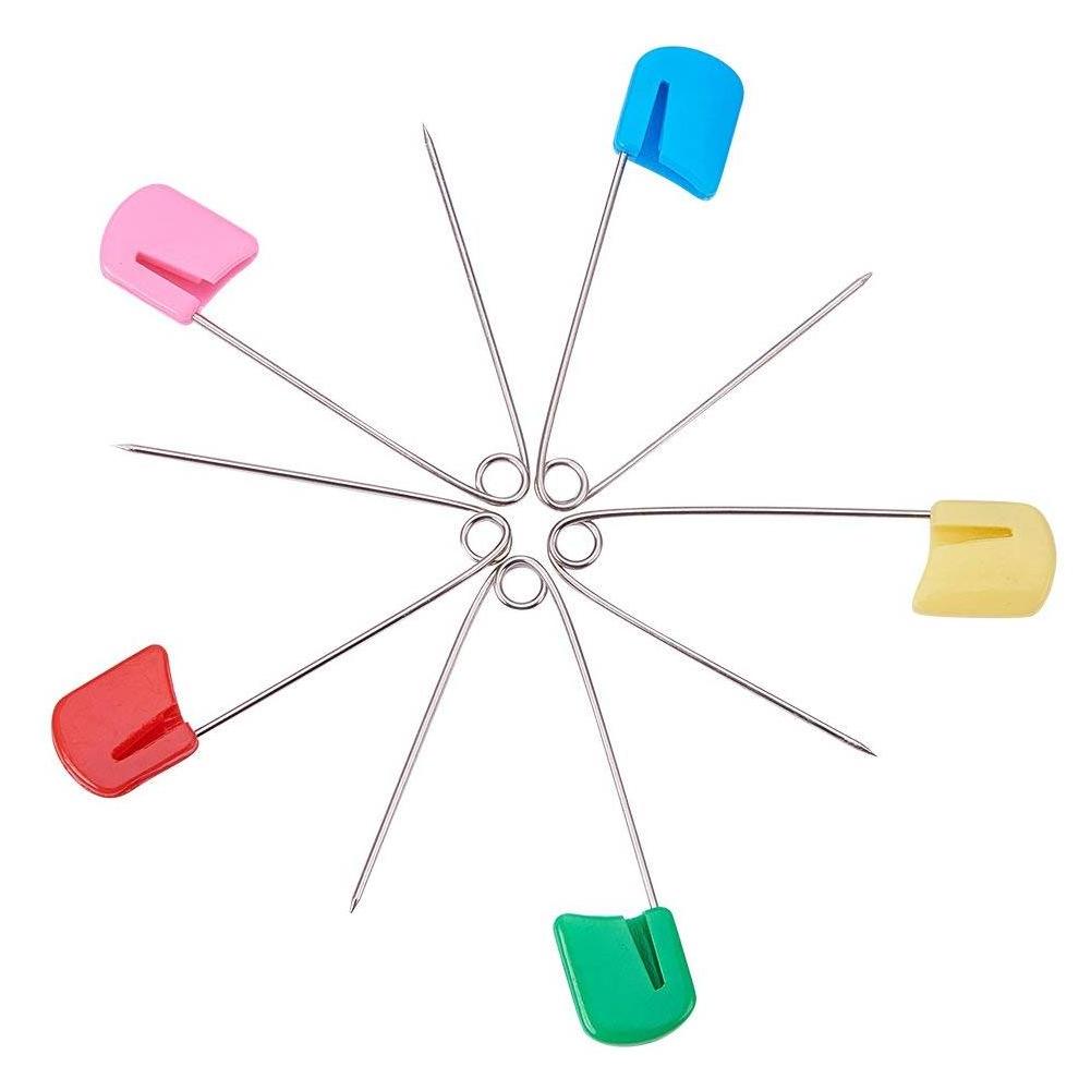 Good quality Plastic head safety pin stainless steel colorful 2 inch for Children bread head pins