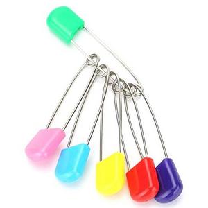 Good quality Plastic head safety pin stainless steel colorful 2 inch for Children bread head pins