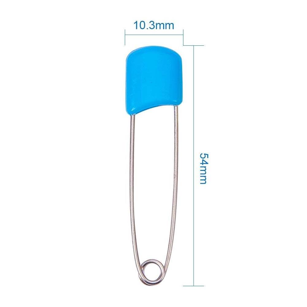 Good quality Plastic head safety pin stainless steel colorful 2 inch for Children bread head pins