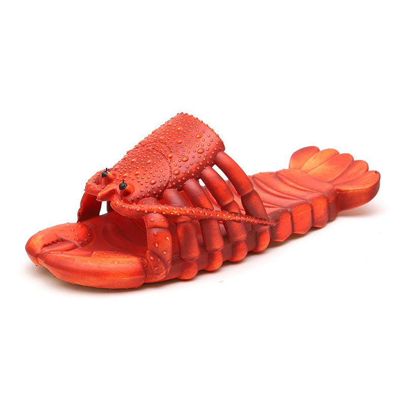 Summer Lobster Flip flops Funny Sandals Slippers Unisex Lobster Shoes Pool Beach Party Slipper for Women Men & Kid