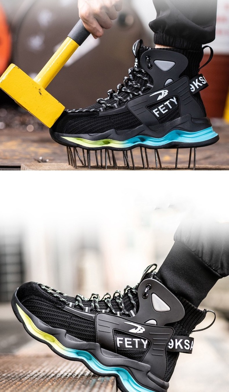 New Arrival Casual Breathable Men Safety Shoes Steel Toe Non-Slip Work Boots Male Safety Shoes Working Comfort Shoes